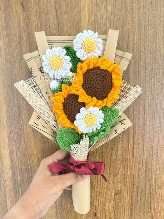 Handmade Sunshine Sunflower Daisy Bouquet