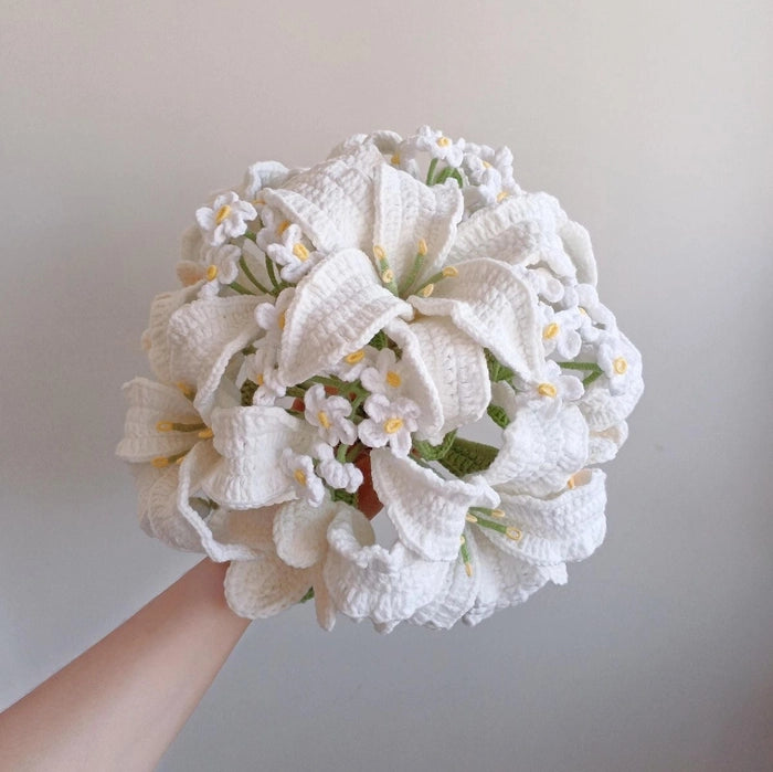 Snowpetal Symphony | Lilies, tulips and forget me nots