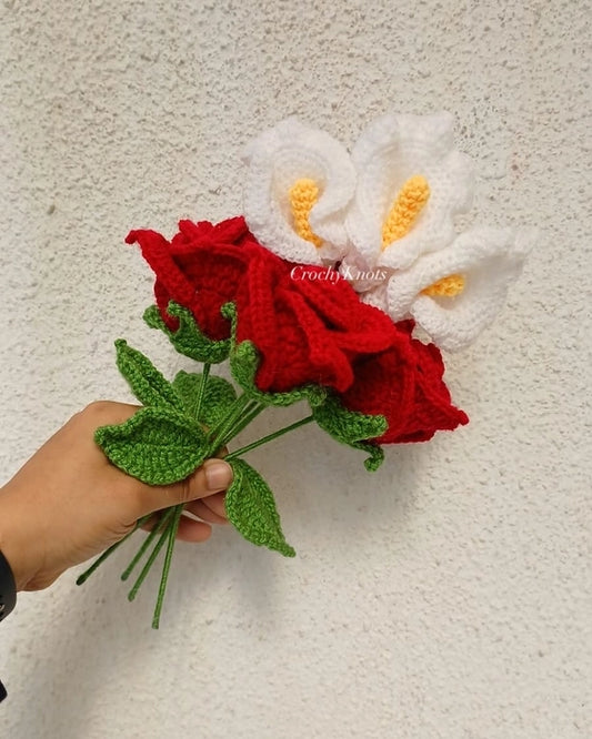 Crochet Valentine Rose bunch!