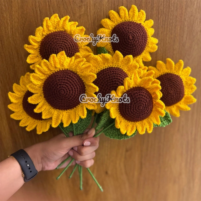 Crochet Blooming Sunflower