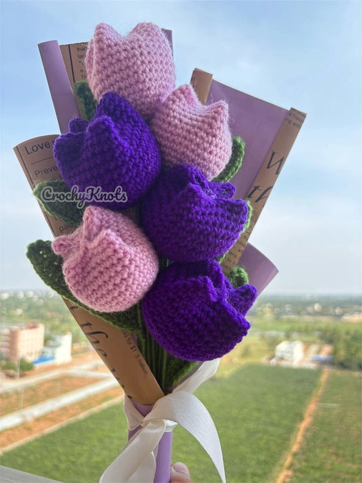 Crochet Tulips Bouquet