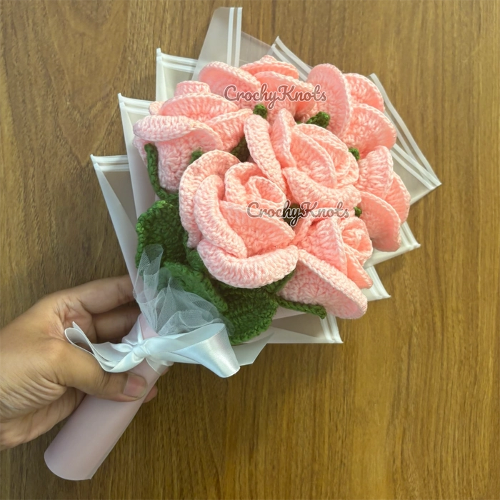 Blush Petal Promise Bouquet | 7 pink roses bouquet