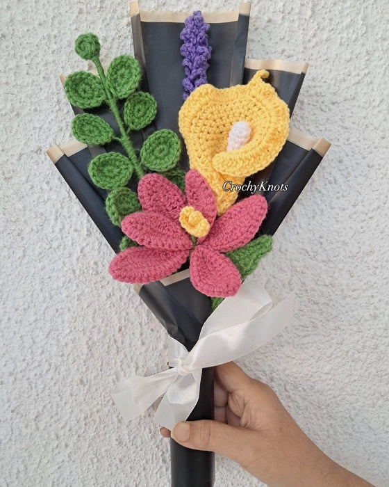 Crochet Soft Bloom Pastel Bouquet