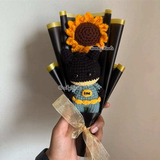 Crochet Bat & Bloom Bouquet