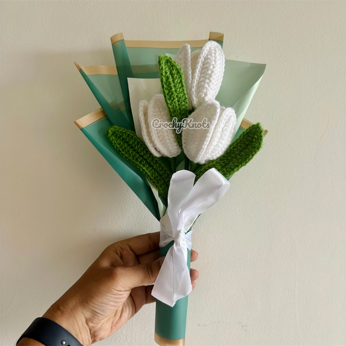 Whispering whites Tulips Bouquet🤍✨