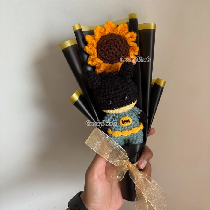 Crochet Bat & Bloom Bouquet