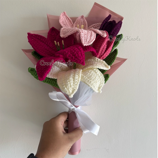 Blushing lily harmony bouquet | Lilies and Tulips