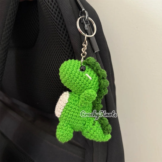 Crochet Dino Keychain