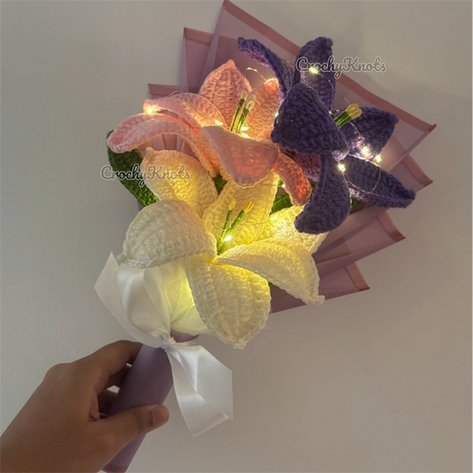 Pastel Glow lilies bouquet