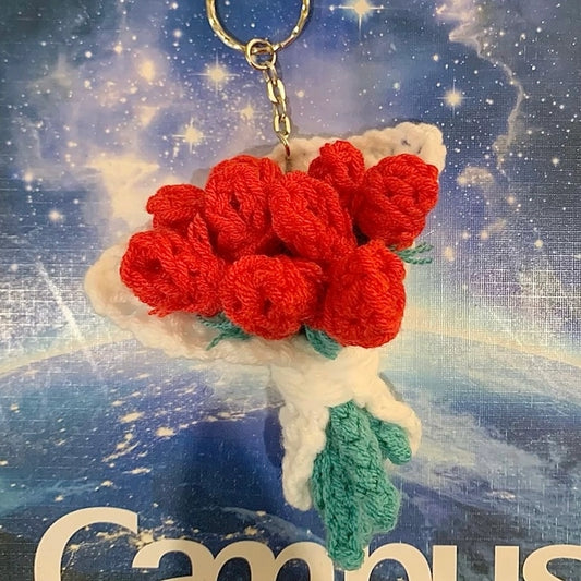 Rose bunch keychain