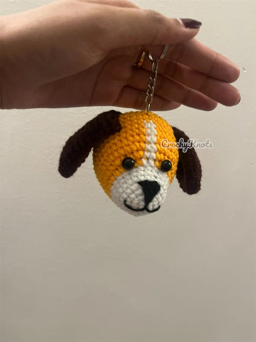 Crochet Beagle Buddy Keychain