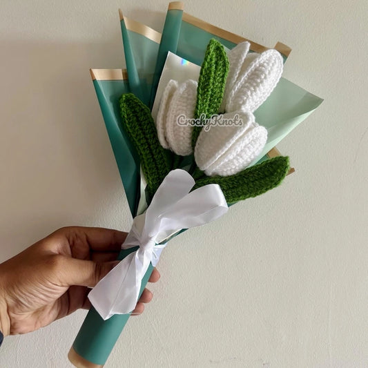 Whispering whites Tulips Bouquet🤍✨