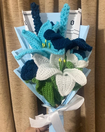 Turquoise Tango Lily Bouquet