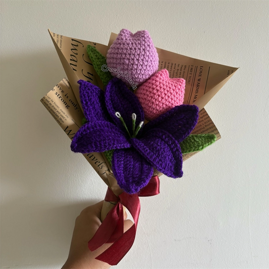 Violet Whisper Bloom🎀✨Violet lily and tulips