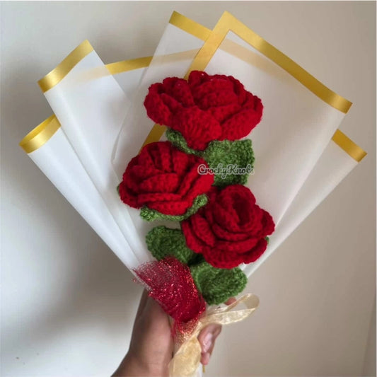 Crochet Ruby Charm Bouquet