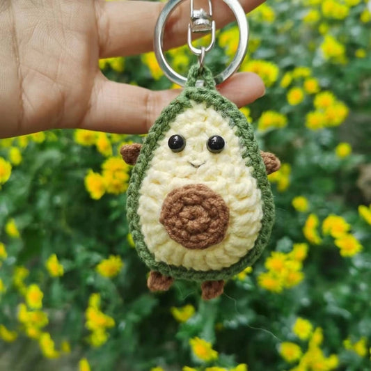 Crochet Avocado Keychain