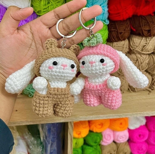 Crochet Bunny Buddy Keychain