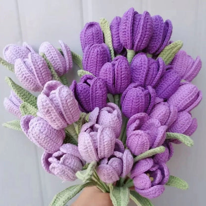 Crochet Petal Tulips
