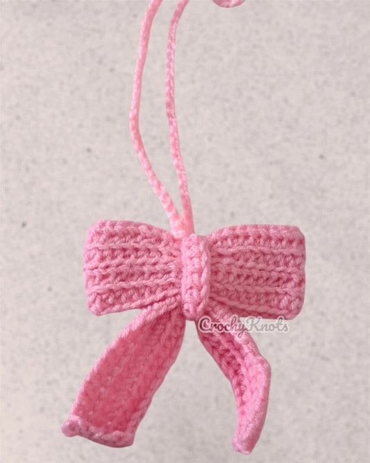 Crochet Long Bow Keychains/Charms