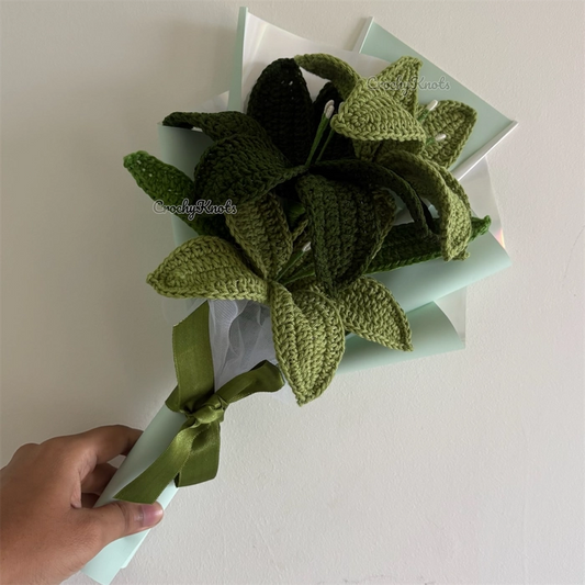 Emerald Serenity Bouquet | Green Lilies Bouquet