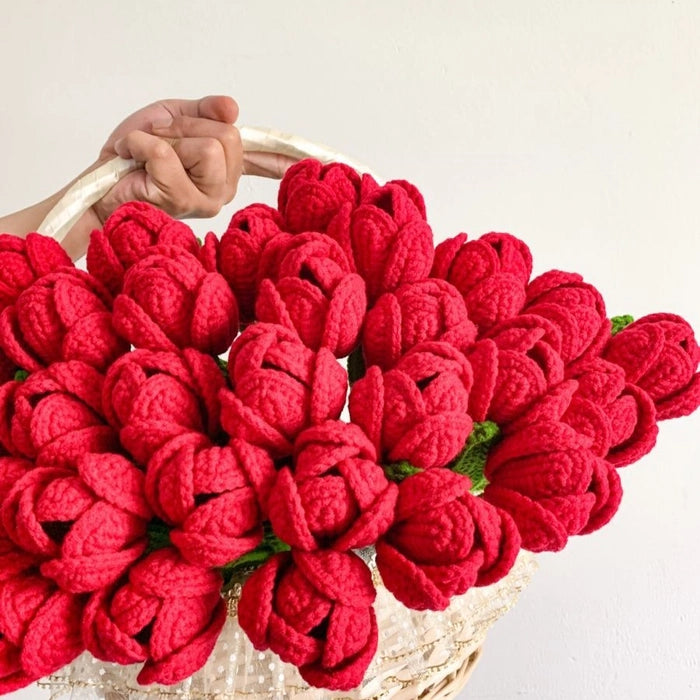 Crochet Petal Tulips