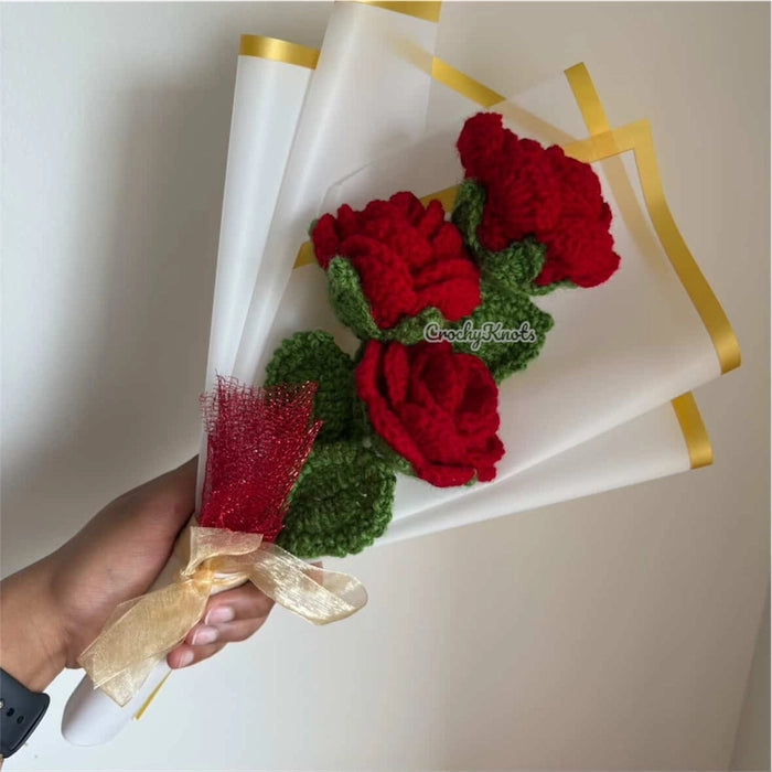 Crochet Ruby Charm Bouquet