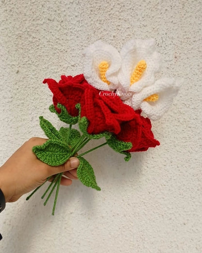 Crochet Valentine Rose bunch!