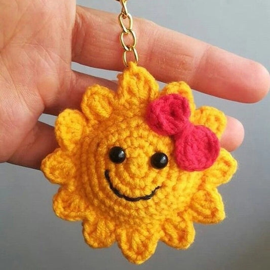 Crochet Sunshine Keychain