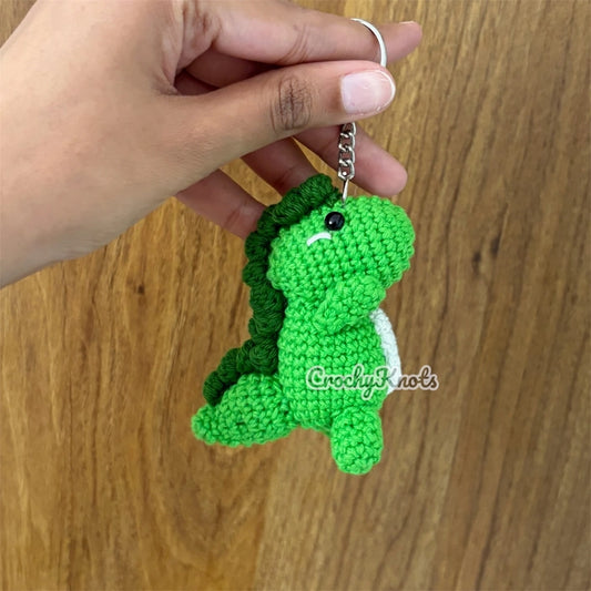 Crochet Dino Keychain