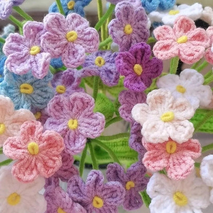 Crochet Forget Me Nots Stick