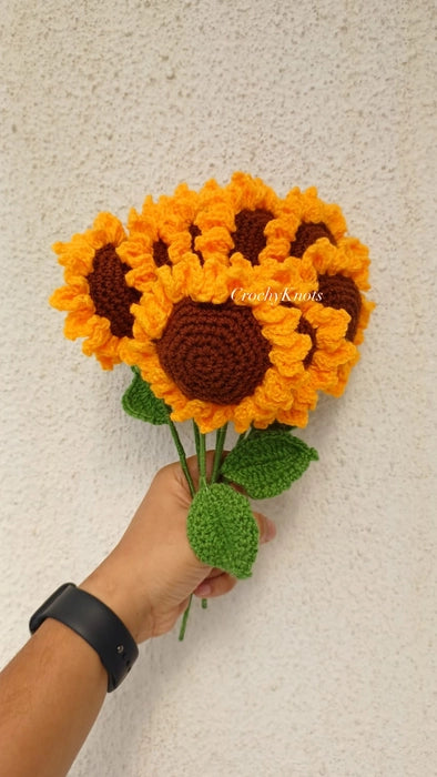 Crochet Sunflower Stick