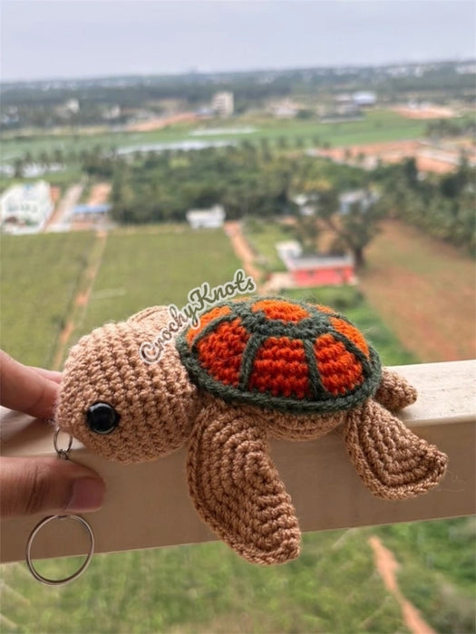 Crochet Turtle Pal Keychain