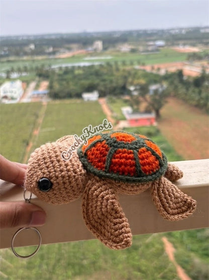 Crochet Turtle Pal Keychain