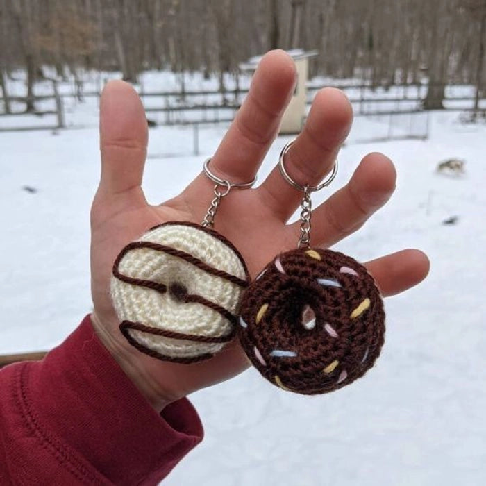 Crochet Donut Keychain