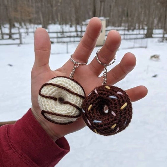 Crochet Donut Keychain