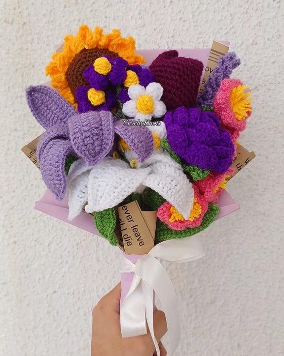 Crochet Violet Harvest Bouquet