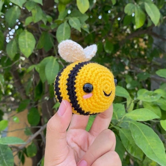 Crochet Bumble Bee Keychain