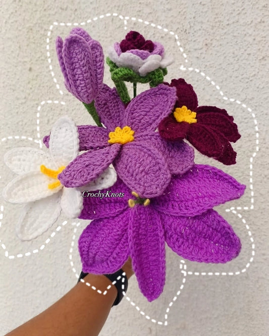 Crochet Magical Mauve Bloom Bunch