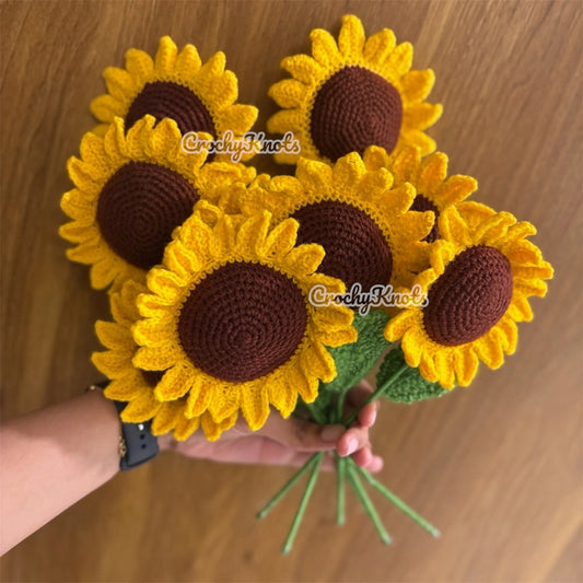 Crochet Blooming Sunflower