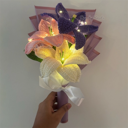 Pastel Glow lilies bouquet