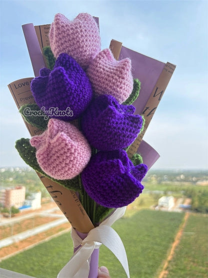 Crochet Tulips Bouquet
