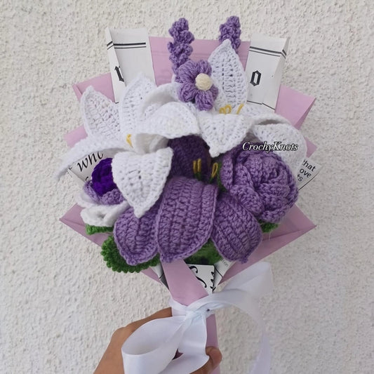 Crochet Lilac Whimsy Bouquet