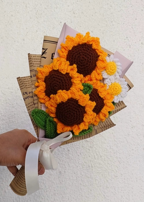 Crochet Sunflowers & Daisies Bouquet