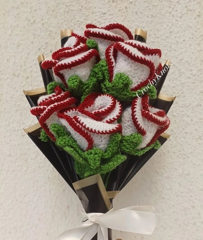 Crochet Double Shaded Rose Bouquet