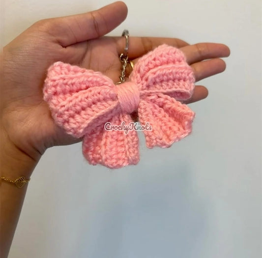 Crochet Bow Keychain