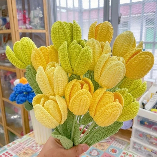 Crochet Petal Tulips