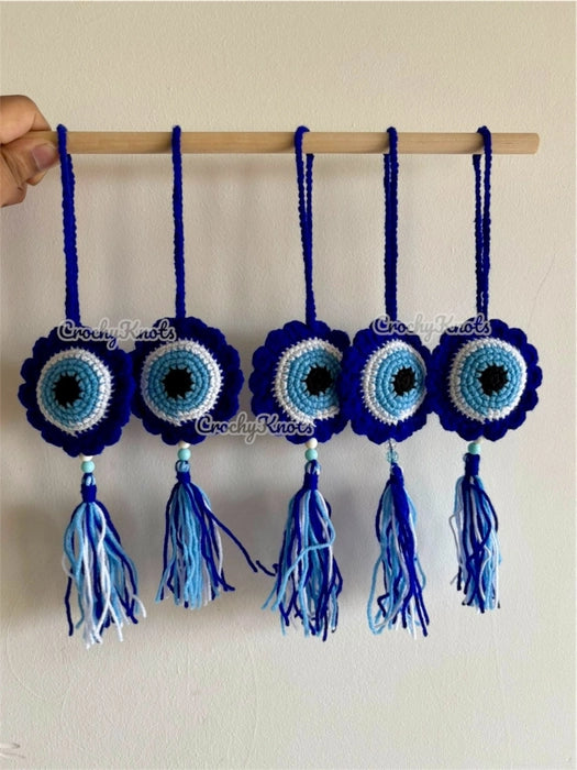 Crochet Evil Eye Charm/ Keychain/ Nazar Protect