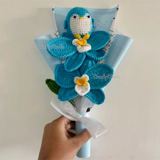 Blue waddle Orchid Bouquet