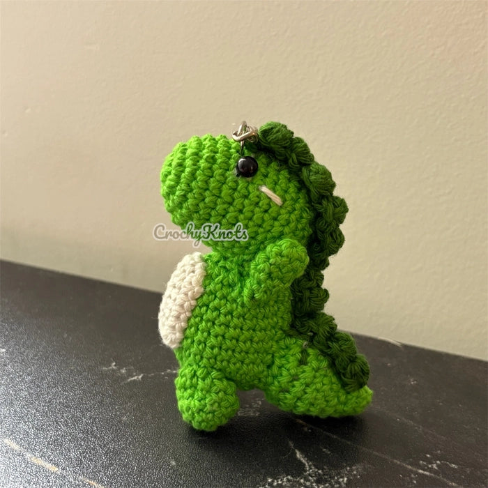 Crochet Dino Keychain