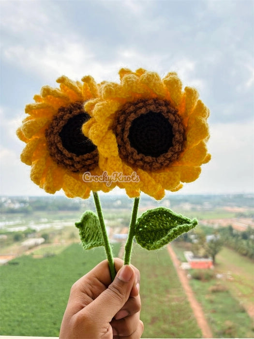 Crochet Double Layered Sunflower